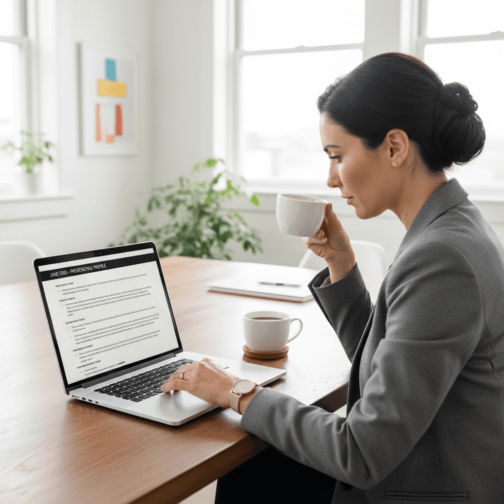 Professional reviewing AI-generated resume